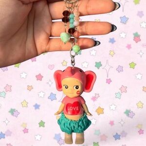 sonny angel valentine’s day Elephant Keychain
